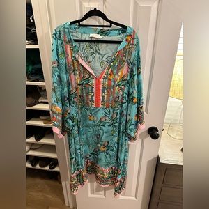 Johnny Was blue dress 2X